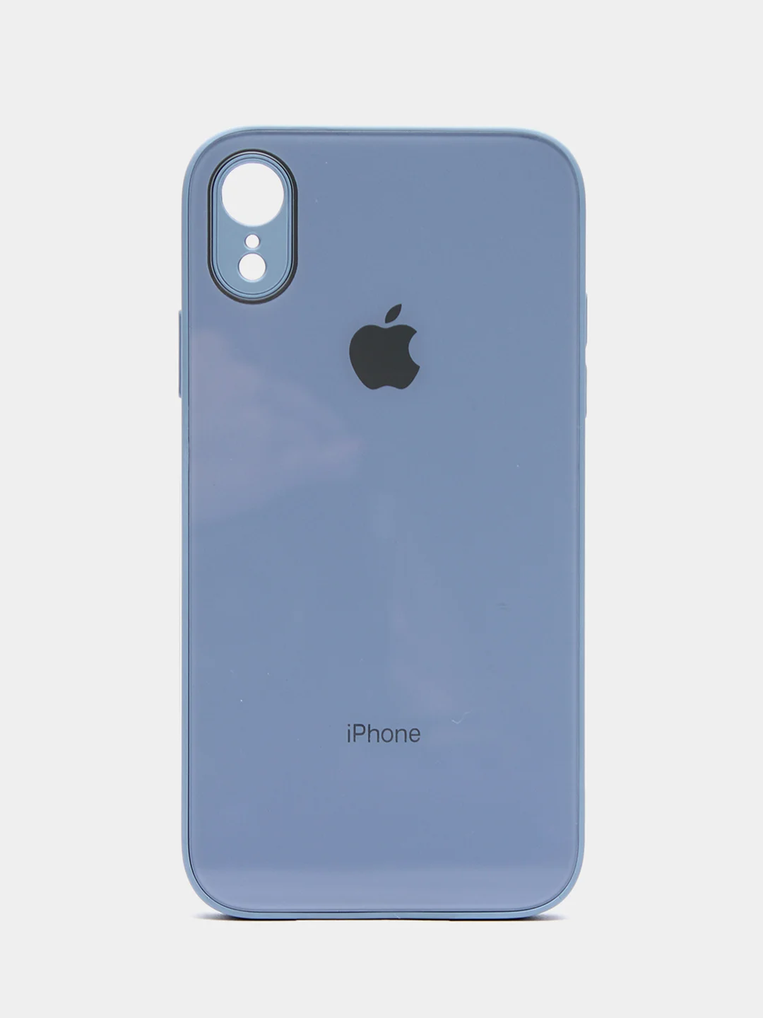 Небесно-голубой чехол силиконовый для iPhone 7/8/7 Plus/11/12/13 Pro Max/12 Pro, со стеклянной панелью