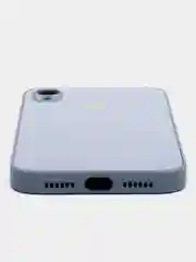 Небесно-голубой чехол силиконовый для iPhone 7/8/7 Plus/11/12/13 Pro Max/12 Pro, со стеклянной панелью