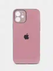 Сиреневый чехол силиконовый для iPhone 7/8/7 Plus/11/12/13 Pro Max/12 Pro, со стеклянной панелью