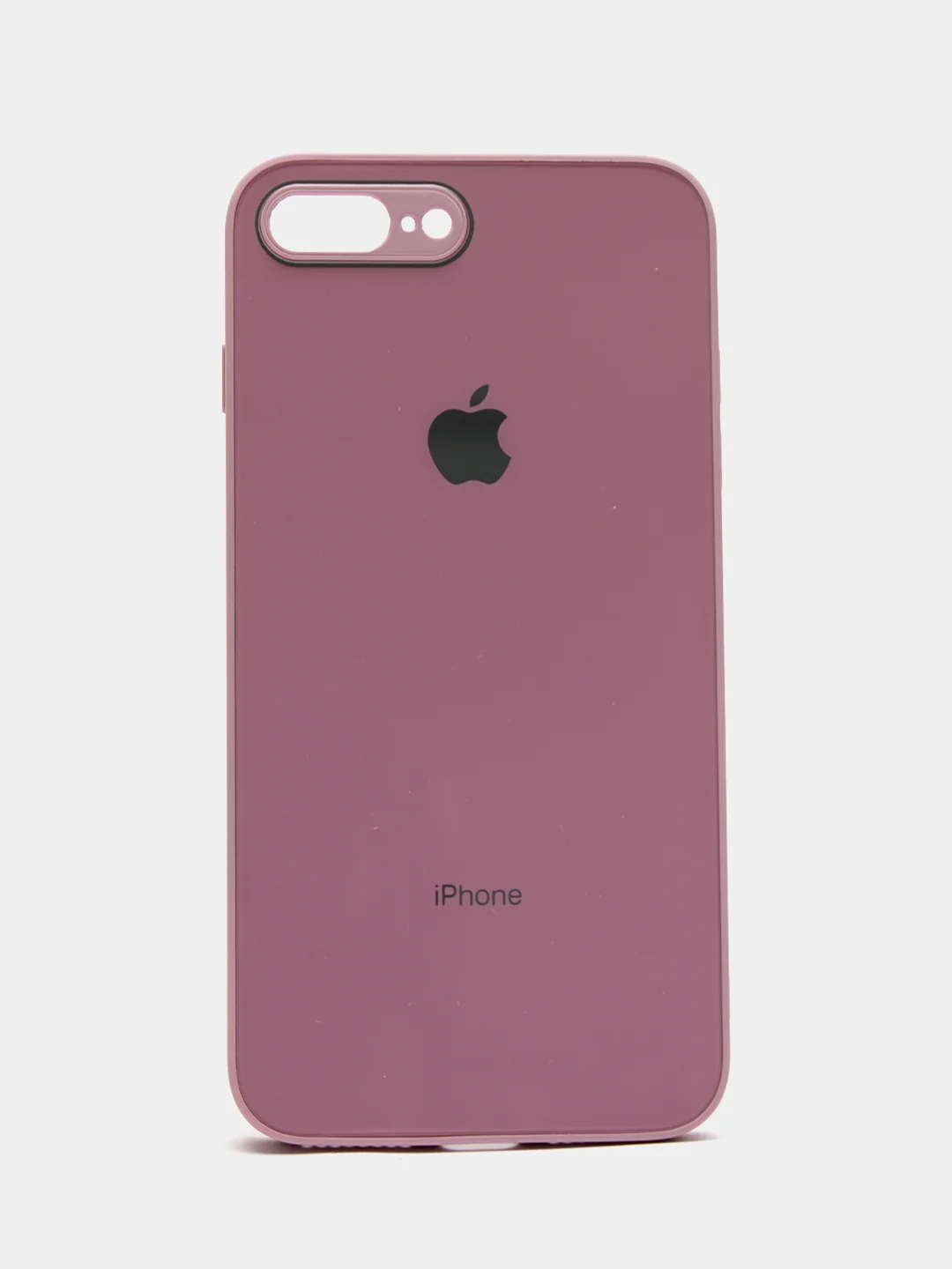 Сиреневый чехол силиконовый для iPhone 7/8/7 Plus/11/12/13 Pro Max/12 Pro, со стеклянной панелью