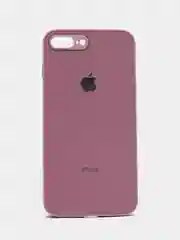 Сиреневый чехол силиконовый для iPhone 7/8/7 Plus/11/12/13 Pro Max/12 Pro, со стеклянной панелью
