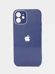 Темно-синий чехол силиконовый для iPhone 7/8/7 Plus/11/12/13 Pro Max/12 Pro, со стеклянной панелью