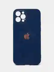 Темно-синий чехол силиконовый для iPhone 7/8/7 Plus/11/12/13 Pro Max/12 Pro, со стеклянной панелью