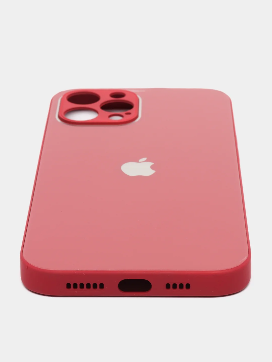Багровый чехол силиконовый для iPhone 7/8/7 Plus/11/12/13 Pro Max/12 Pro, со стеклянной панелью