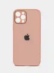 Кремовый чехол силиконовый для iPhone 7/8/7 Plus/11/12/13 Pro Max/12 Pro, со стеклянной панелью