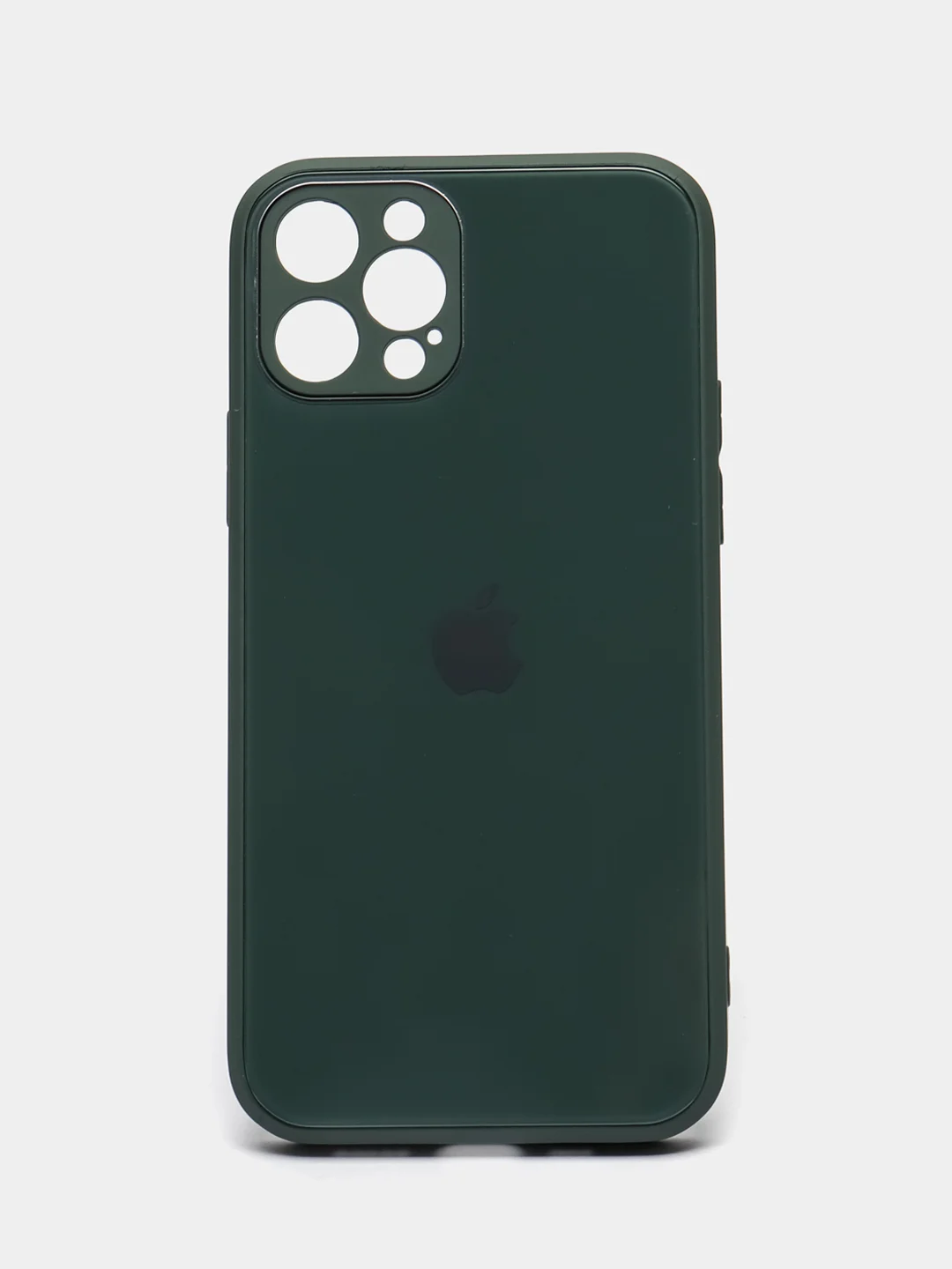 Зеленый чехол силиконовый для iPhone 7/8/7 Plus/11/12/13 Pro Max/12 Pro, со стеклянной панелью