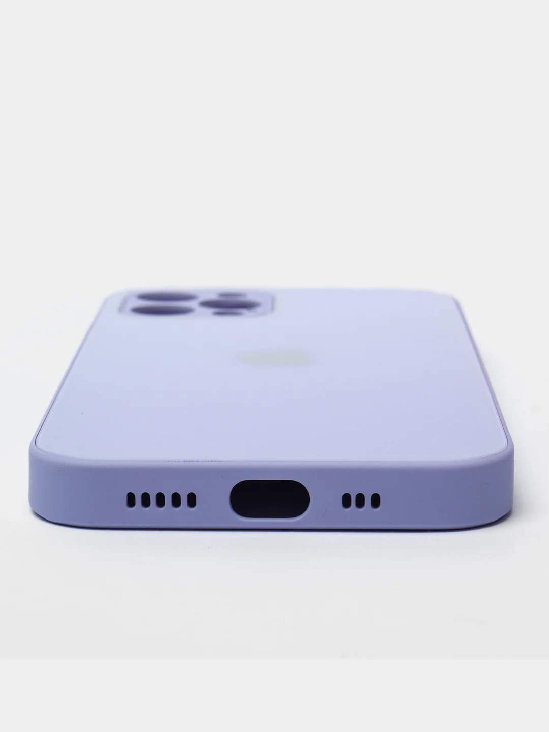 Лавандовый чехол силиконовый для iPhone 7/8/7 Plus/11/12/13 Pro Max/12 Pro, со стеклянной панелью