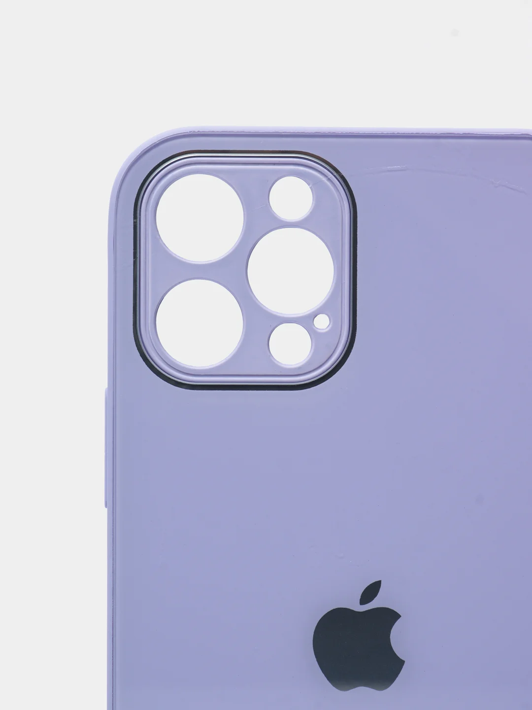 Лавандовый чехол силиконовый для iPhone 7/8/7 Plus/11/12/13 Pro Max/12 Pro, со стеклянной панелью