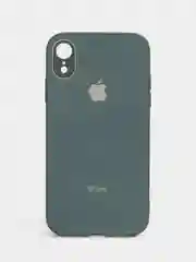 Оливковый чехол силиконовый для iPhone 7/8/7 Plus/11/12/13 Pro Max/12 Pro, со стеклянной панелью