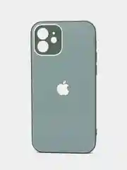 Оливковый чехол силиконовый для iPhone 7/8/7 Plus/11/12/13 Pro Max/12 Pro, со стеклянной панелью