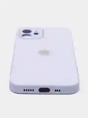 Светло-синий чехол силиконовый для iPhone 7/8/7 Plus/11/12/13 Pro Max/12 Pro, со стеклянной панелью