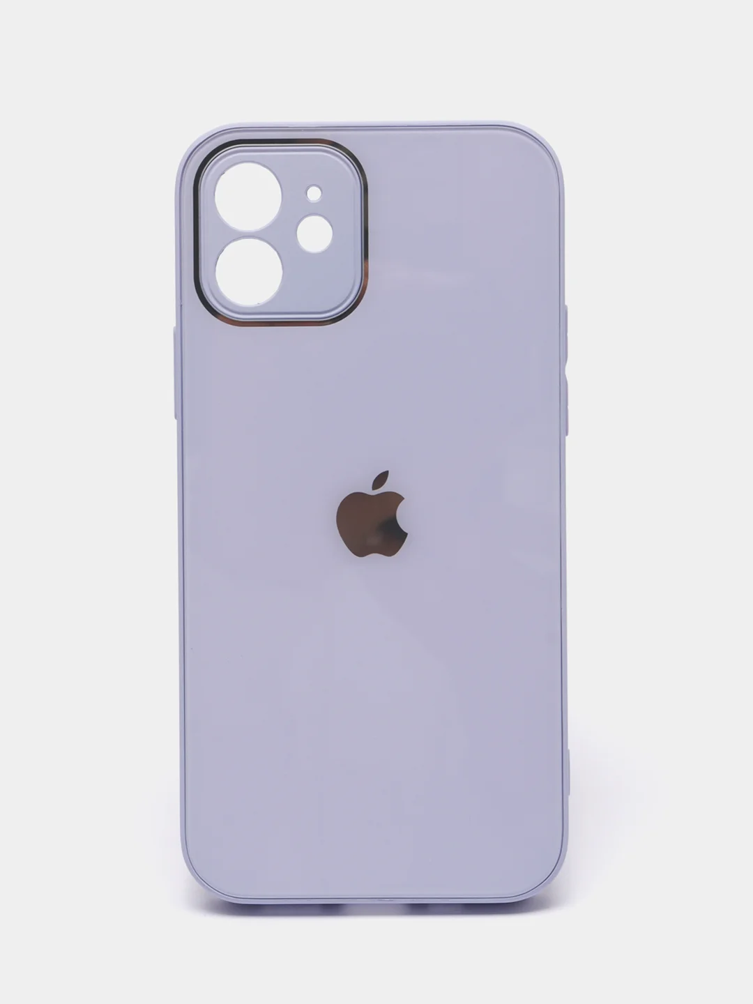 Светло-синий чехол силиконовый для iPhone 7/8/7 Plus/11/12/13 Pro Max/12 Pro, со стеклянной панелью
