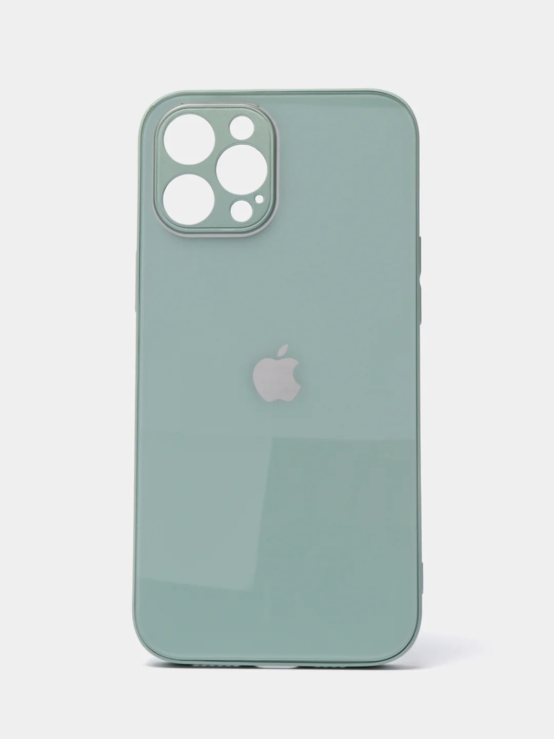 Мятный чехол силиконовый для iPhone 7/8/7 Plus/11/12/13 Pro Max/12 Pro, со стеклянной панелью