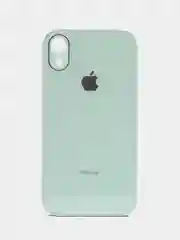 Мятный чехол силиконовый для iPhone 7/8/7 Plus/11/12/13 Pro Max/12 Pro, со стеклянной панелью