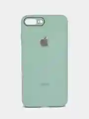 Мятный чехол силиконовый для iPhone 7/8/7 Plus/11/12/13 Pro Max/12 Pro, со стеклянной панелью