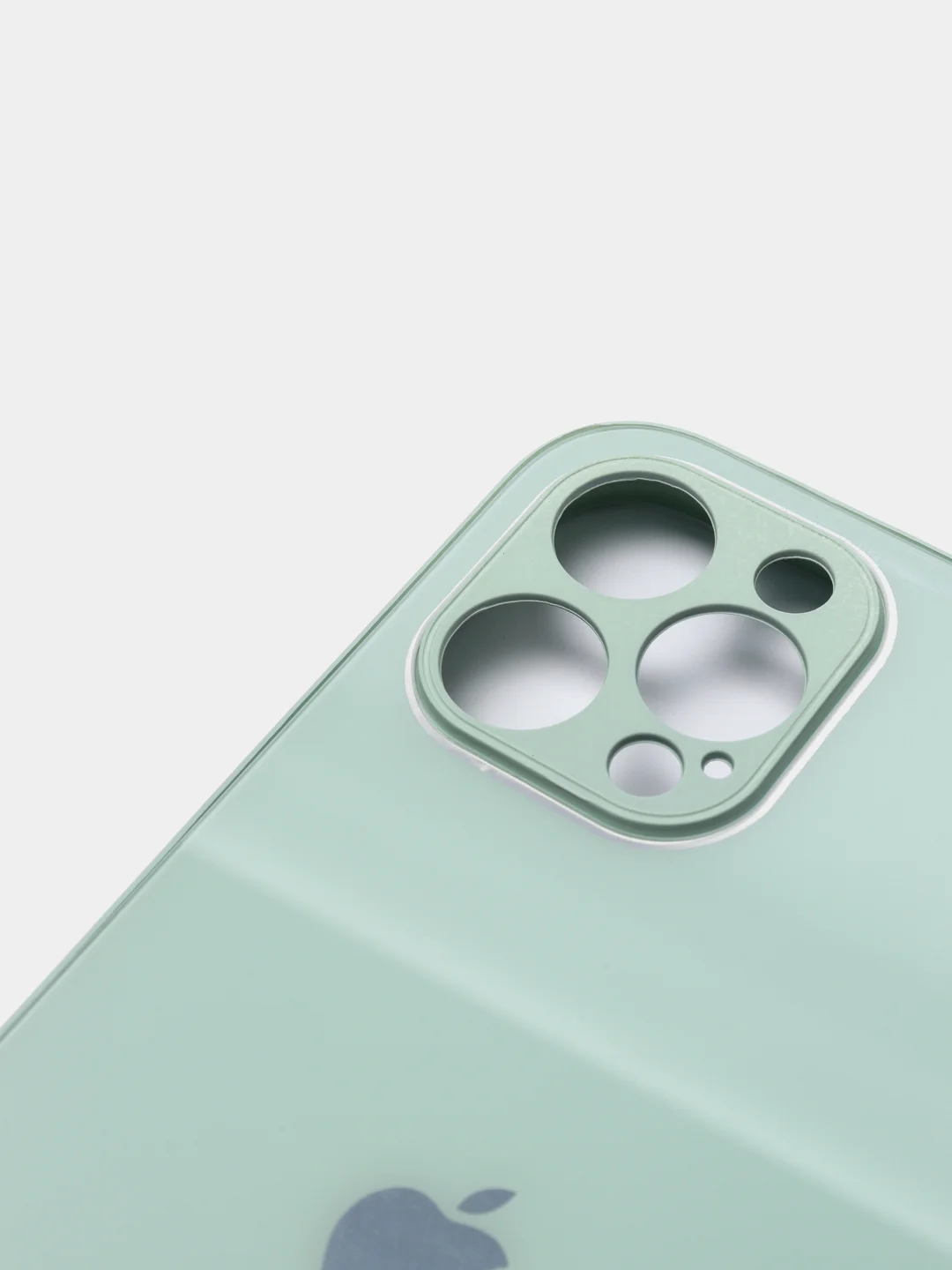 Мятный чехол силиконовый для iPhone 7/8/7 Plus/11/12/13 Pro Max/12 Pro, со стеклянной панелью