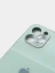 Мятный чехол силиконовый для iPhone 7/8/7 Plus/11/12/13 Pro Max/12 Pro, со стеклянной панелью