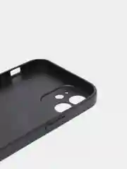 Черный чехол силиконовый для iPhone 7/8/7 Plus/11/12/13 Pro Max/12 Pro, со стеклянной панелью