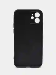 Черный чехол силиконовый для iPhone 7/8/7 Plus/11/12/13 Pro Max/12 Pro, со стеклянной панелью