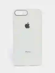 Белый чехол силиконовый для iPhone 7/8/7 Plus/11/12/13 Pro Max/12 Pro, со стеклянной панелью