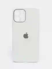 Белый чехол силиконовый для iPhone 7/8/7 Plus/11/12/13 Pro Max/12 Pro, со стеклянной панелью