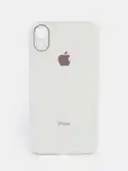 Белый чехол силиконовый для iPhone 7/8/7 Plus/11/12/13 Pro Max/12 Pro, со стеклянной панелью