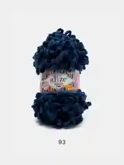 Синий меланж puffy Fine Alize пряжа маленькими петельками