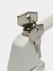 Белый двусторонняя балконная ручка для пластиковой двери, с ключом