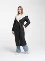 Слоновая кость пуховик женский зимний длинный Палето