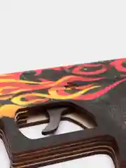 Красный деревянный пистолет Headshot Хэдшот, резинкострел