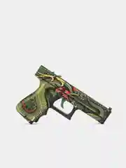 Зеленый деревянный пистолет Headshot Хэдшот, резинкострел