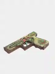 Зеленый деревянный пистолет Headshot Хэдшот, резинкострел