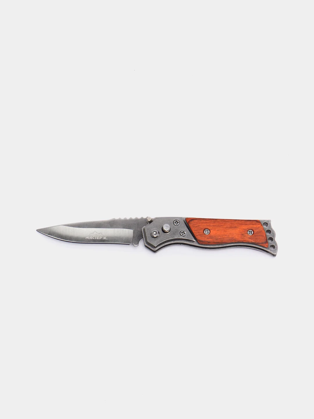 Коралловый нож складной, автоматический, деревянная ручка, клинок 6,2 см