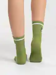 Зеленый носки женские высокие, цветные