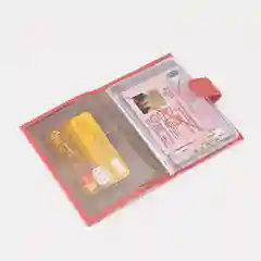 Кораллово-розовый обложка для автодокументов, кожаная