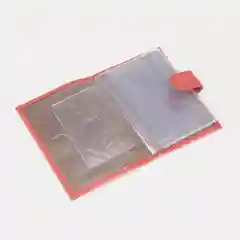 Кораллово-розовый обложка для автодокументов, кожаная