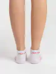 Белый носки женские короткие сердечки