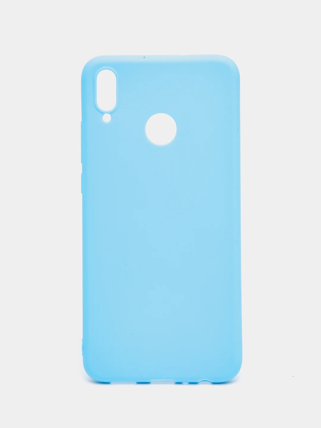 Голубой чехол Huawei Honor 8X силиконовый цветной матовый (Хуавей Хонор 8Х)