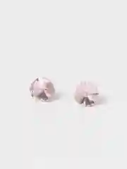 Розовый серьги-гвоздики круглые