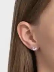 Розовый серьги-гвоздики круглые