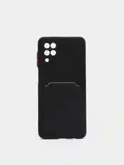 Угольный чехол Samsung Galaxy A12 / M12, силиконовый, с карманом для карты