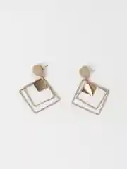 Зелёный хаки женские серьги "Ромбы", 3 цвета