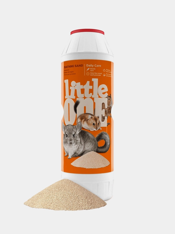 Песок для купания шиншилл и других декоративных животных Little One, 1кг