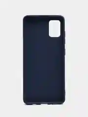 Темно-синий чехол Samsung Galaxy A51 (Самсунг Галакси А51) силиконовый, цветной, матовый