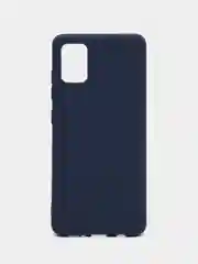 Темно-синий чехол Samsung Galaxy A51 (Самсунг Галакси А51) силиконовый, цветной, матовый