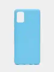 Голубой чехол Samsung Galaxy A51 (Самсунг Галакси А51) силиконовый, цветной, матовый