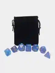 Фиолетовый дайсы-кубики "Галактика" для Dungeons and Dragons (ДнД), 7 штук