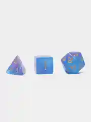 Фиолетовый дайсы-кубики "Галактика" для Dungeons and Dragons (ДнД), 7 штук