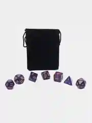 Красный дайсы-кубики "Галактика" для Dungeons and Dragons (ДнД), 7 штук
