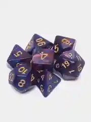 Красный дайсы-кубики "Галактика" для Dungeons and Dragons (ДнД), 7 штук